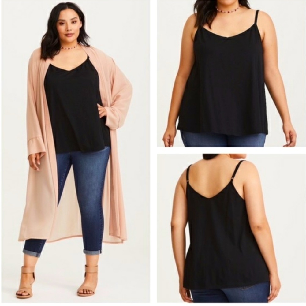 NWOT Torrid Chiffon Black Cami